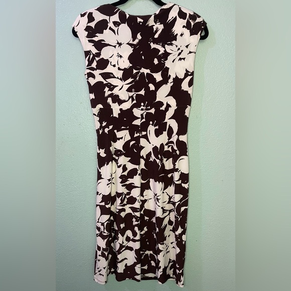 Ralph Lauren Black and White Floral Midi Dress - Picture 5 of 6